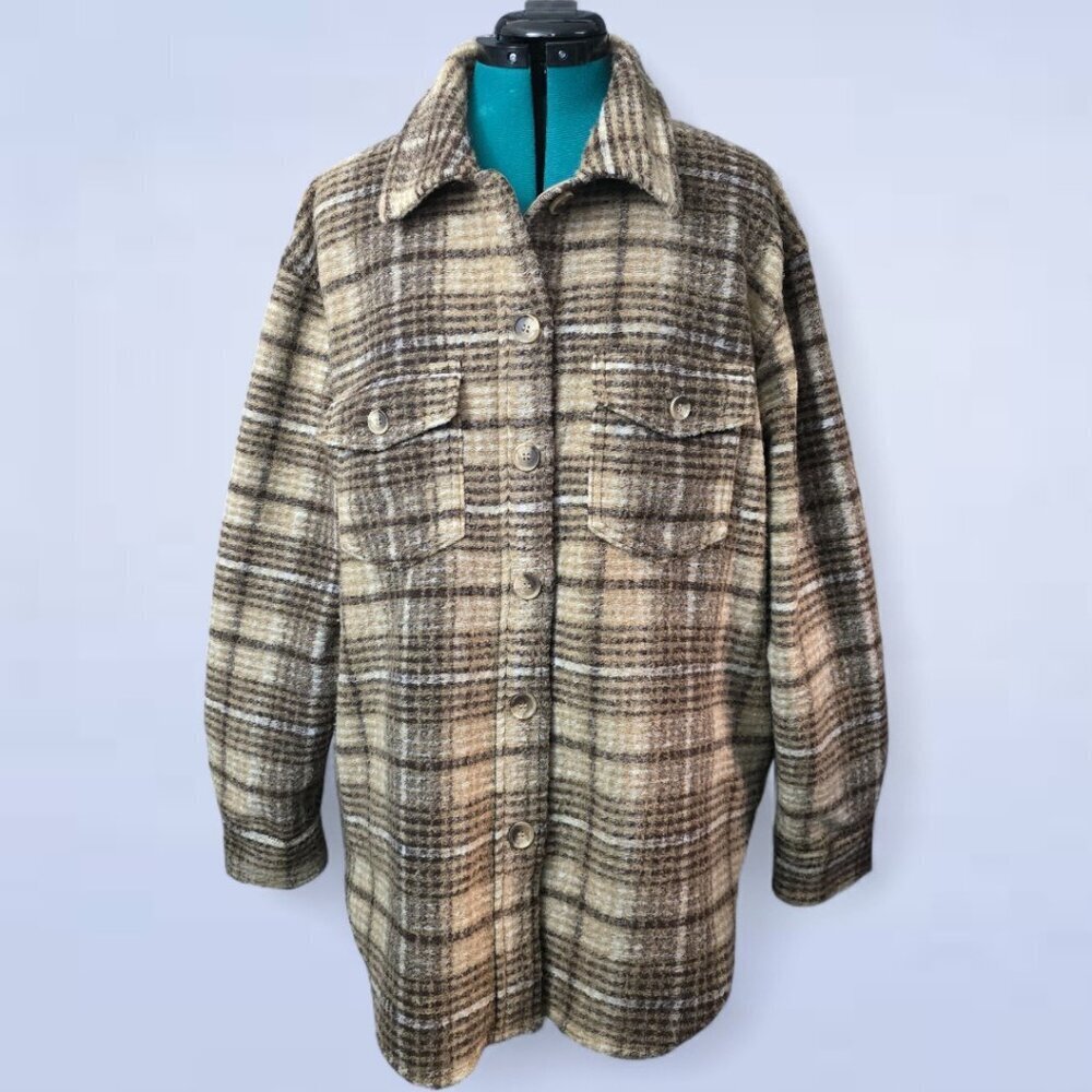 Joie Plaid Shacket - Size Extra Large